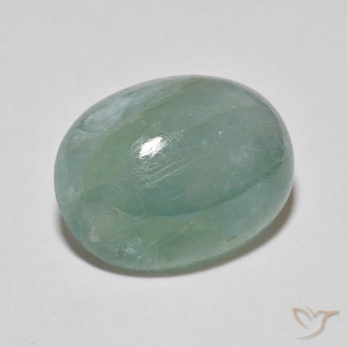 8.65 ct Turquoise Grandidierite Stone, Natural Grandidierite in Oval Cabochon Shape for Sale