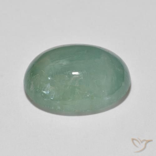 Grandidierite Gemstone in 15 x 11.8 mm Size for Sale, Grandidierite Stone in Light Green Blue Color