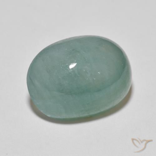 9.51 ct Turquoise Grandidierite Stone, Natural Grandidierite in Oval Cabochon Shape for Sale