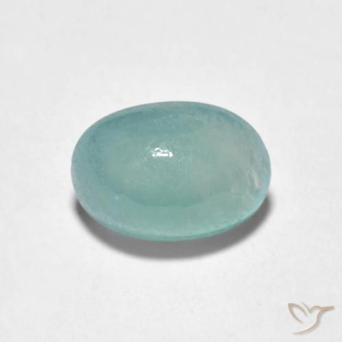 2.06ct Natural Light Blue Green Grandidierite, Oval, Translucent