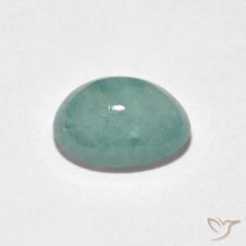 Grandidierite Gemstone in 8.6 x 6.5 mm Size for Sale, Grandidierite Stone in Pale Greenish Blue Color