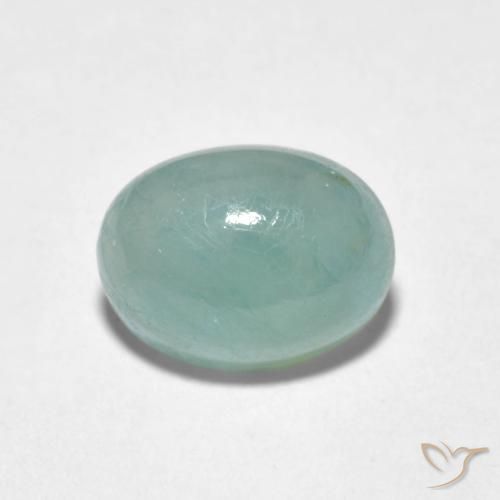2.10ct Natural Light Bluish Green Grandidierite, Oval, Translucent