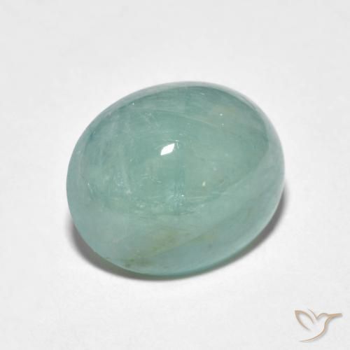5.05 ct Turquoise Grandidierite Stone, Natural Grandidierite in Oval Cabochon Shape for Sale