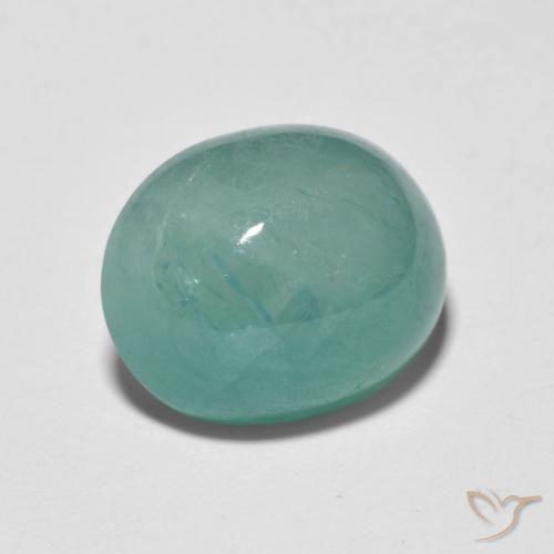 5.61 ct Turquoise Grandidierite Stone, Natural Grandidierite in Oval Cabochon Shape for Sale