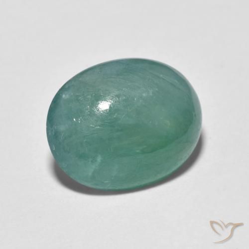 3.45 ct Turquoise Grandidierite Stone, Natural Grandidierite in Oval Cabochon Shape for Sale