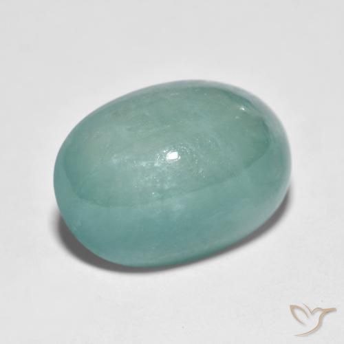 8.92 ct Turquoise Grandidierite Stone, Natural Grandidierite in Oval Cabochon Shape for Sale