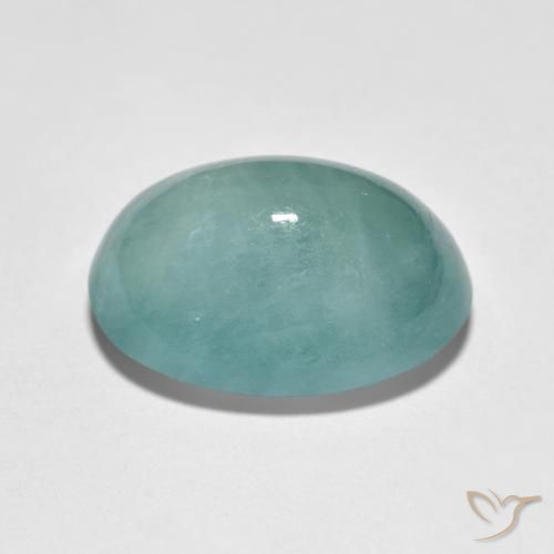 Grandidierite Gemstone in 15 x 10.8 mm Size for Sale, Grandidierite Stone in Medium Green Blue Color