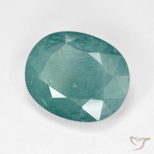 6.50 ct Turquoise Grandidierite Stone, Natural Grandidierite in Oval Facet Shape for Sale