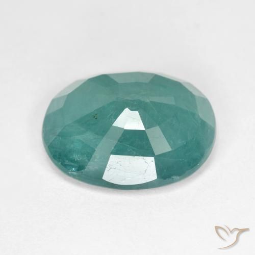 Grandidierite Gemstone in 14 x 12 mm (calibrated) Size for Sale, Grandidierite Stone in Medium-Dark Blue Green Color