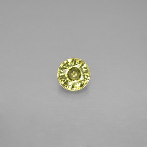 0.50 ct Yellow Grossularite Garnet Gemstone, Grossularite Garnet Gem in Round Facet Shape for Sale.