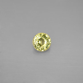 0.50 ct Yellow Grossularite Garnet Stone, Natural Grossularite Garnet in Round Facet Shape for Sale
