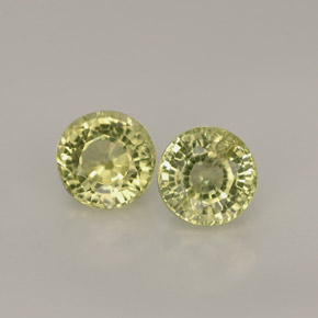 1.01 ct Green Grossularite Garnet Gemstone, Grossularite Garnet Gem in Round Facet Shape for Sale.
