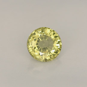 0.56 ct Yellow Grossularite Garnet Stone, Natural Grossularite Garnet in Round Facet Shape for Sale