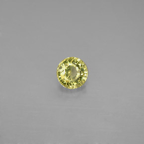 0.64 ct Yellow Grossularite Garnet Stone, Natural Grossularite Garnet in Round Facet Shape for Sale