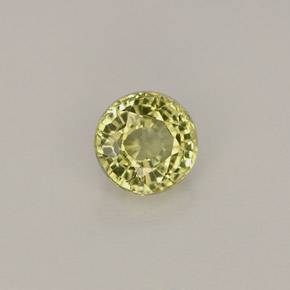 0.46 ct Green Grossularite Garnet Gemstone, Grossularite Garnet Gem in Round Facet Shape for Sale.