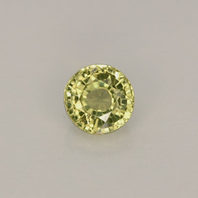 0.46 ct Green Grossularite Garnet Stone, Natural Grossularite Garnet in Round Facet Shape for Sale