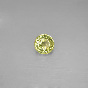 0.59 ct Green Grossularite Garnet Stone, Natural Grossularite Garnet in Round Facet Shape for Sale