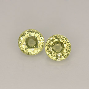 1.00 ct Green Grossularite Garnet Stone, Natural Grossularite Garnet in Round Facet Shape for Sale