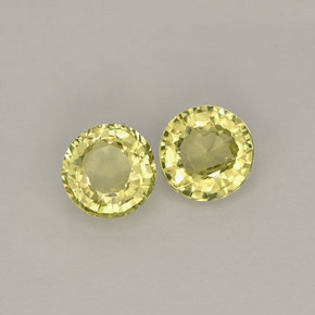 0.90 ct Yellow Grossularite Garnet Gemstone, Grossularite Garnet Gem in Round Facet Shape for Sale.