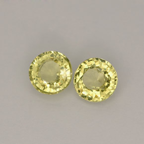 0.90 ct Yellow Grossularite Garnet Stone, Natural Grossularite Garnet in Round Facet Shape for Sale