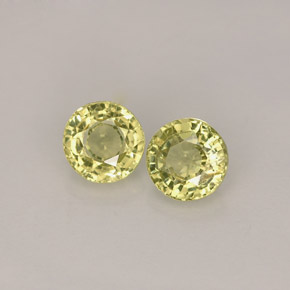 0.77 ct Green Grossularite Garnet Gemstone, Grossularite Garnet Gem in Round Facet Shape for Sale.