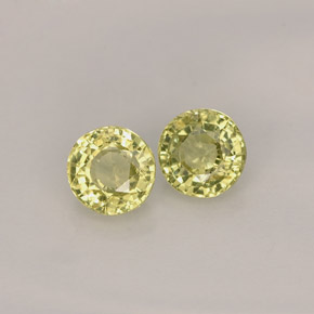 0.77 ct Green Grossularite Garnet Stone, Natural Grossularite Garnet in Round Facet Shape for Sale