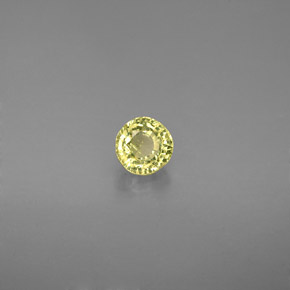 0.58 ct Yellow Grossularite Garnet Stone, Natural Grossularite Garnet in Round Facet Shape for Sale