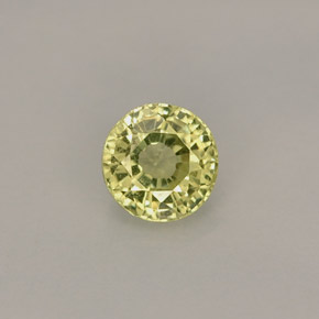 0.50 ct Yellow Grossularite Garnet Gemstone, Grossularite Garnet Gem in Round Facet Shape for Sale.