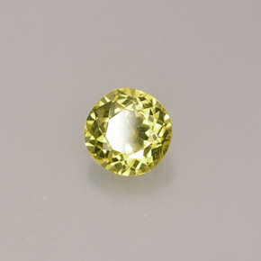 0.59 ct Yellow Grossularite Garnet Stone, Natural Grossularite Garnet in Round Facet Shape for Sale