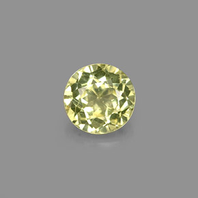 0.66 ct Yellow Grossularite Garnet Gemstone, Grossularite Garnet Gem in Round Facet Shape for Sale.