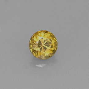 0.59 ct Yellow Grossularite Garnet Stone, Natural Grossularite Garnet in Round Facet Shape for Sale