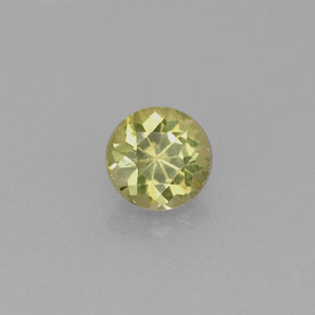 0.61 ct Yellow Grossularite Garnet Stone, Natural Grossularite Garnet in Round Facet Shape for Sale