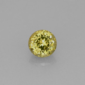 0.65 ct Yellow Grossularite Garnet Gemstone, Grossularite Garnet Gem in Round Facet Shape for Sale.
