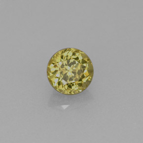 0.65 ct Yellow Grossularite Garnet Stone, Natural Grossularite Garnet in Round Facet Shape for Sale