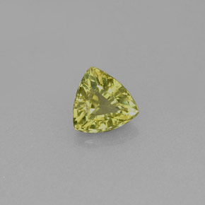 0.65 ct Green Grossularite Garnet Stone, Natural Grossularite Garnet in Trillion Facet Shape for Sale