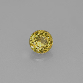 0.63 ct Yellow Grossularite Garnet Stone, Natural Grossularite Garnet in Round Facet Shape for Sale