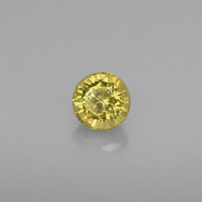 0.54 ct Yellow Grossularite Garnet Stone, Natural Grossularite Garnet in Round Facet Shape for Sale
