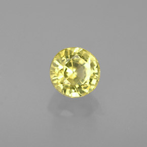 0.60 ct Yellow Grossularite Garnet Stone, Natural Grossularite Garnet in Round Facet Shape for Sale