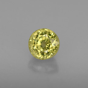 0.75 ct Yellow Grossularite Garnet Stone, Natural Grossularite Garnet in Round Facet Shape for Sale