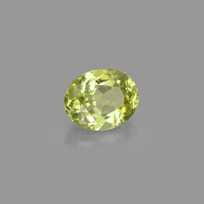 0.91 ct Green Grossularite Garnet Stone, Natural Grossularite Garnet in Oval Facet Shape for Sale