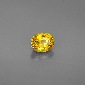 0.73 ct Yellow Grossularite Garnet Stone, Natural Grossularite Garnet in Oval Facet Shape for Sale