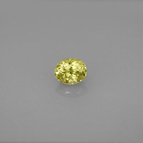 0.64 ct Green Grossularite Garnet Gemstone, Grossularite Garnet Gem in Oval Facet Shape for Sale.