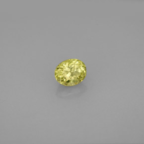 0.64 ct Green Grossularite Garnet Stone, Natural Grossularite Garnet in Oval Facet Shape for Sale