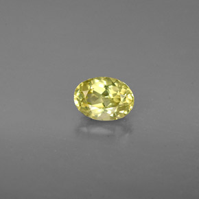 0.71 ct Green Grossularite Garnet Gemstone, Grossularite Garnet Gem in Oval Facet Shape for Sale.