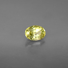 0.71 ct Green Grossularite Garnet Stone, Natural Grossularite Garnet in Oval Facet Shape for Sale