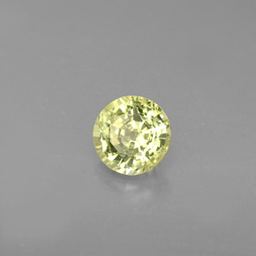 0.58 ct Yellow Grossularite Garnet Stone, Natural Grossularite Garnet in Round Facet Shape for Sale