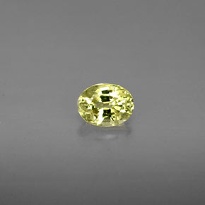0.49 ct Green Grossularite Garnet Gemstone, Grossularite Garnet Gem in Oval Facet Shape for Sale.