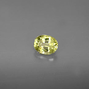 0.49 ct Green Grossularite Garnet Stone, Natural Grossularite Garnet in Oval Facet Shape for Sale
