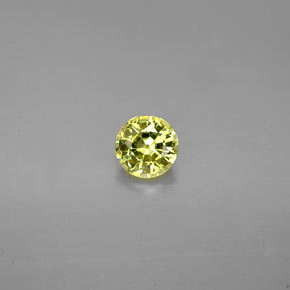 0.49 ct Green Grossularite Garnet Gemstone, Grossularite Garnet Gem in Round Facet Shape for Sale.