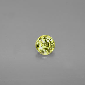 0.49 ct Green Grossularite Garnet Stone, Natural Grossularite Garnet in Round Facet Shape for Sale